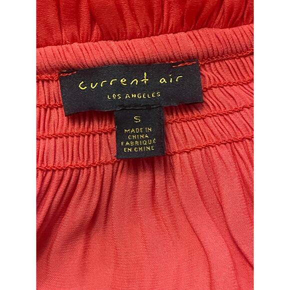 Anthropologie Current‎ Air Poppy Red Smocked Waist Mini Dress - Picture 9 of 9